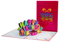 Thumbnail for Happy Birthday Pop Up Card (Hot Pink)