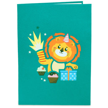 Lion Cub Birthday Pop Up Card