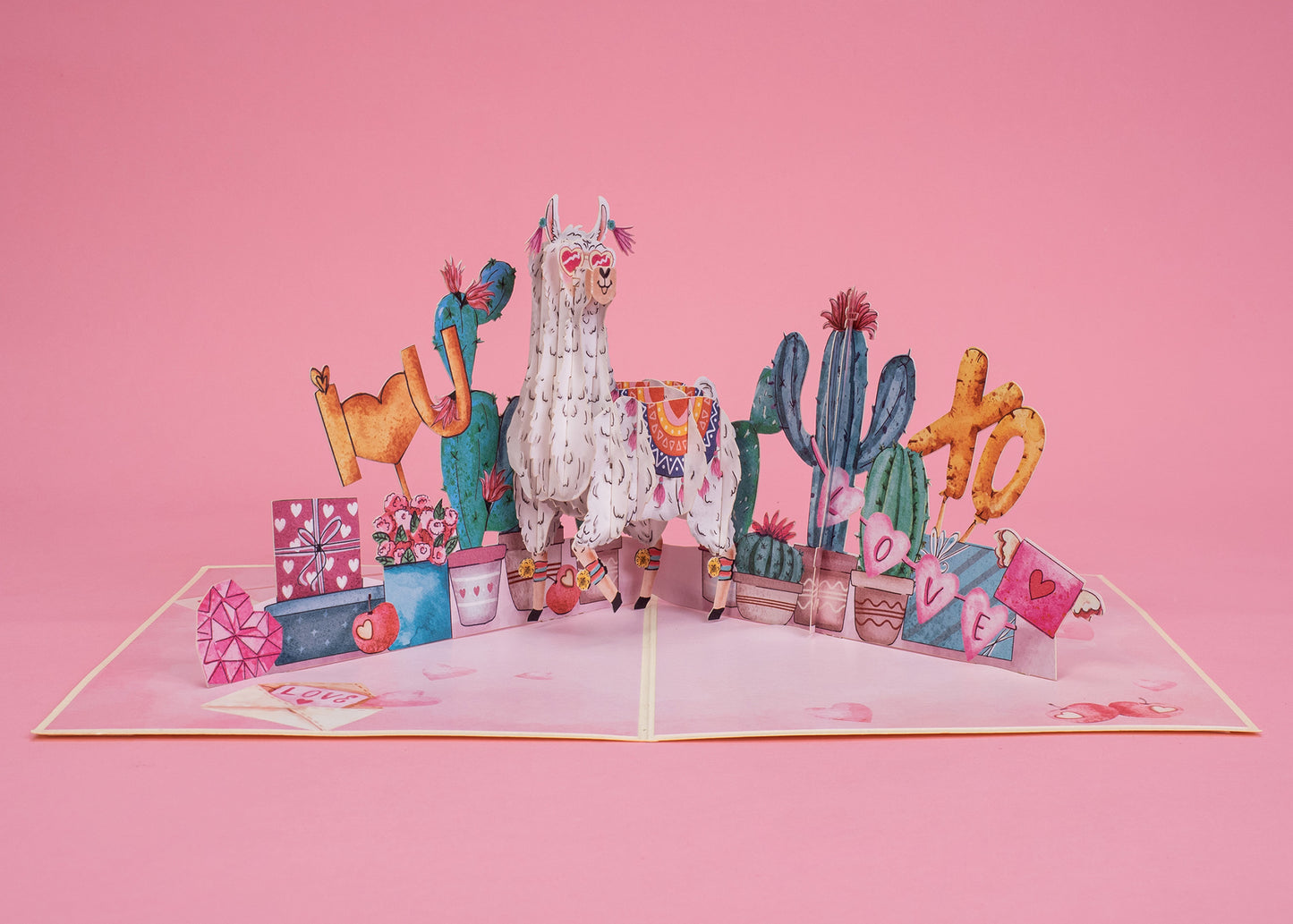 Llama Love Pop Up Card - Pop Up Card