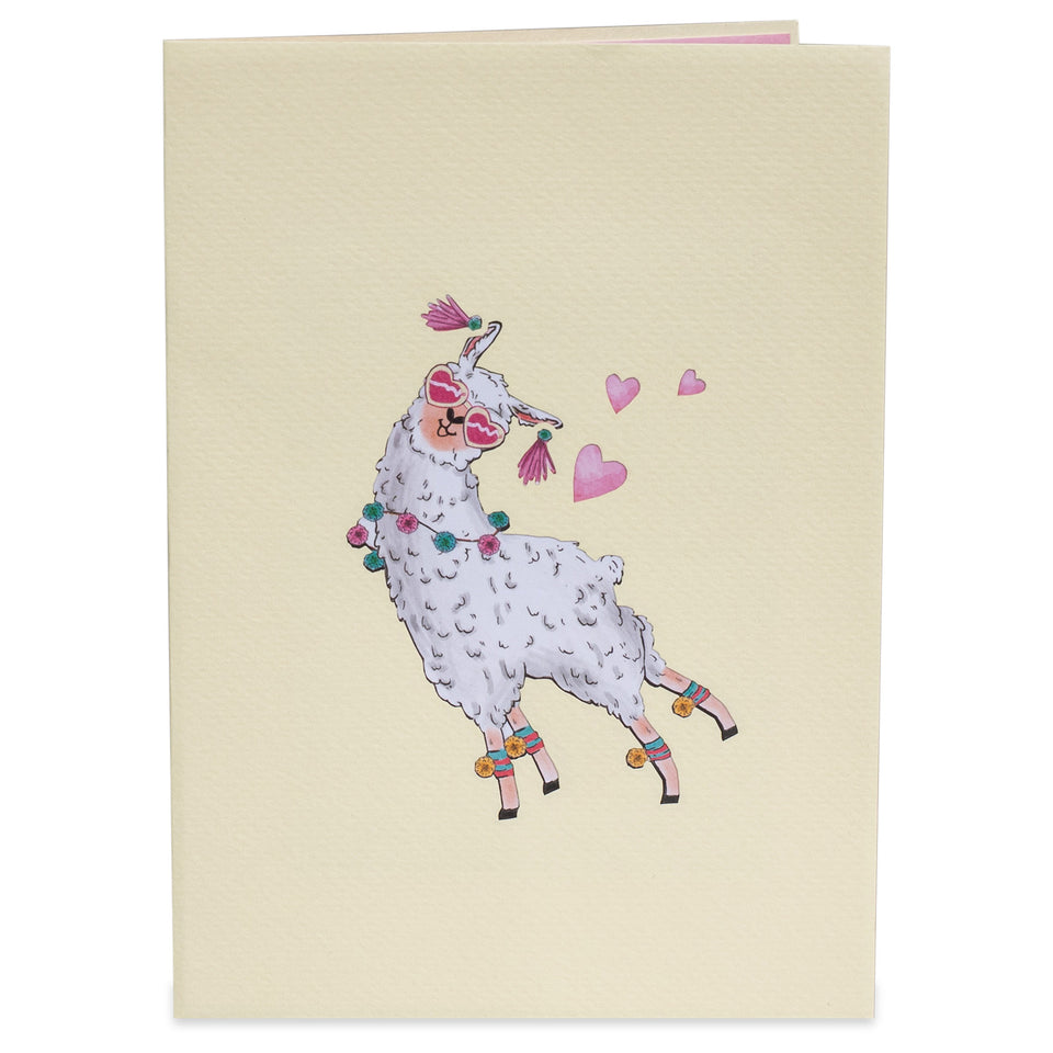 Llama Love Pop Up Card