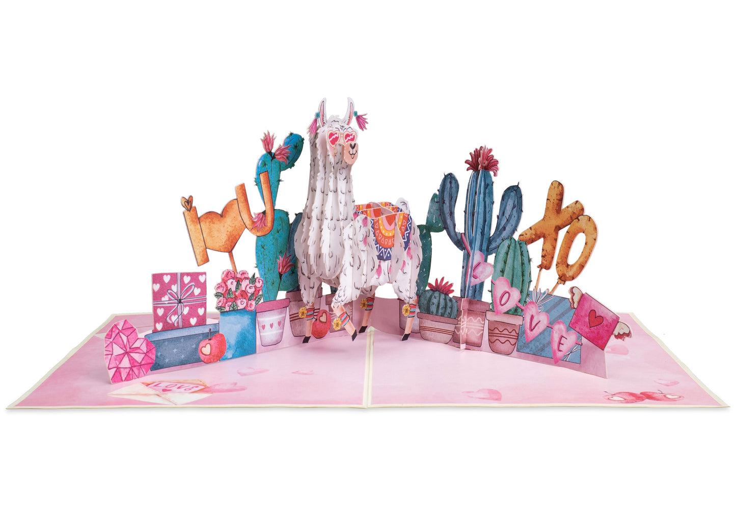 Llama Love Pop Up Card - Pop Up Card