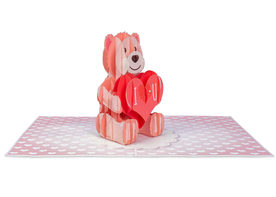 I Love U Bear Pop Up Card - 5"x7"