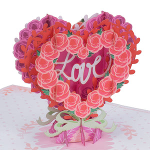 Floral Love Heart Pop Up Card