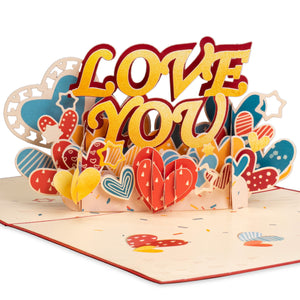 Love You Pop Up Card