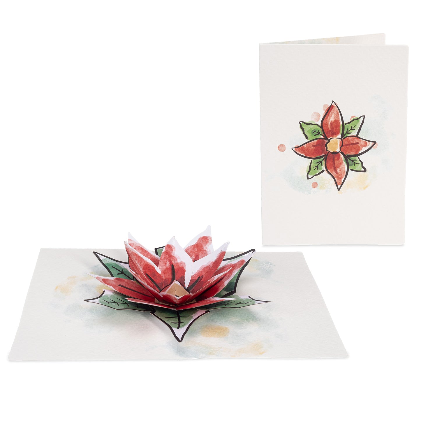 Christmas pop-up Note Cards, Assorted 5 Pack | 3.5" x 2.5"