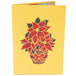 Poinsettia Christmas Flower Pop Up Card