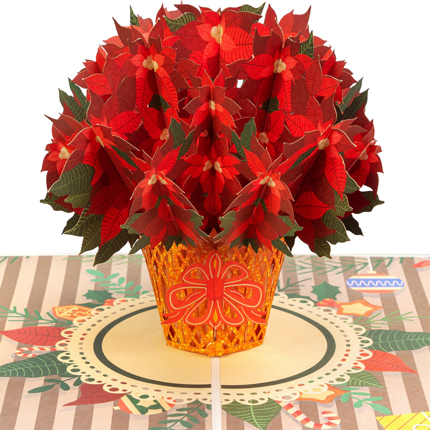 Poinsettias Plant Pop Up Card