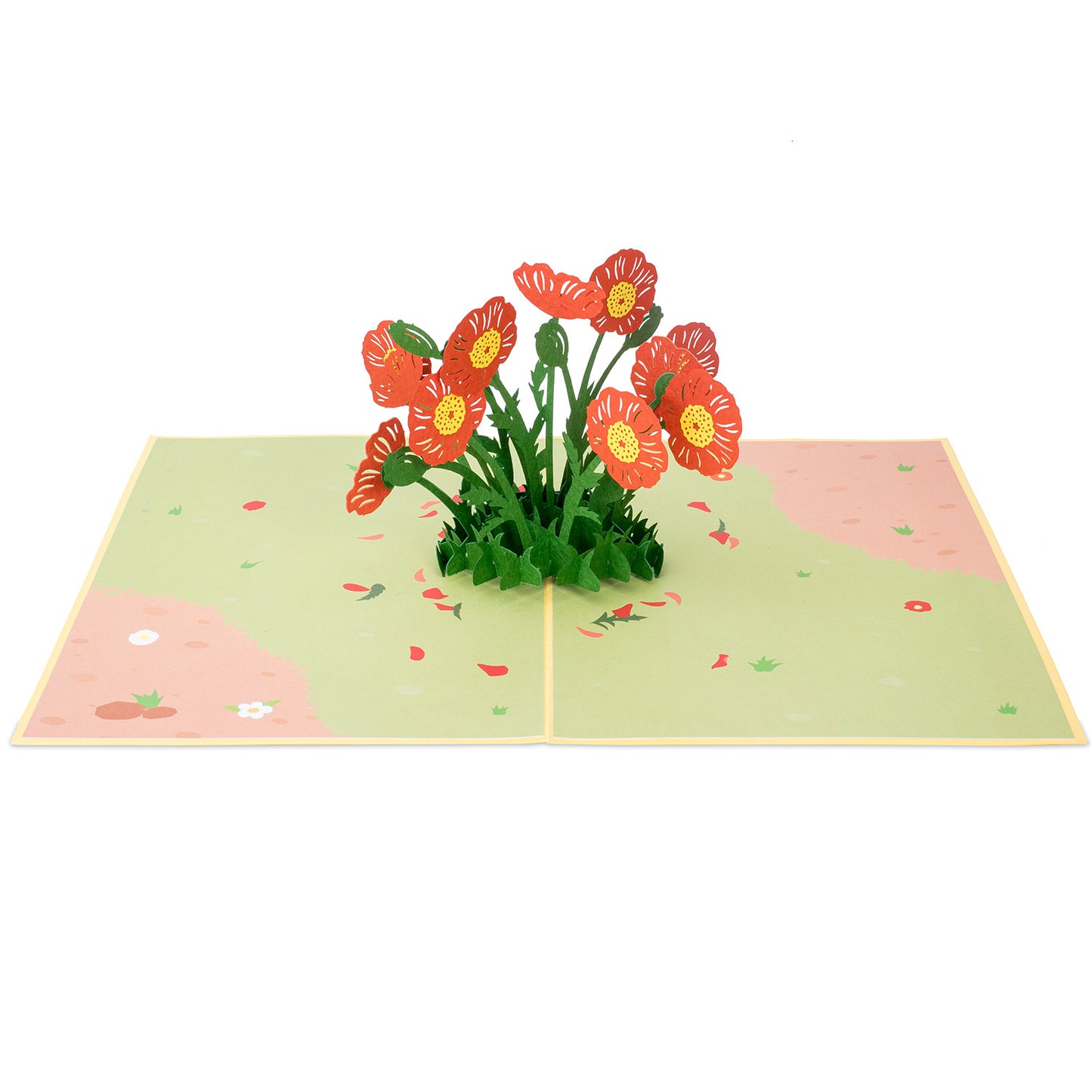 Poppy Flowers Pop Up Card