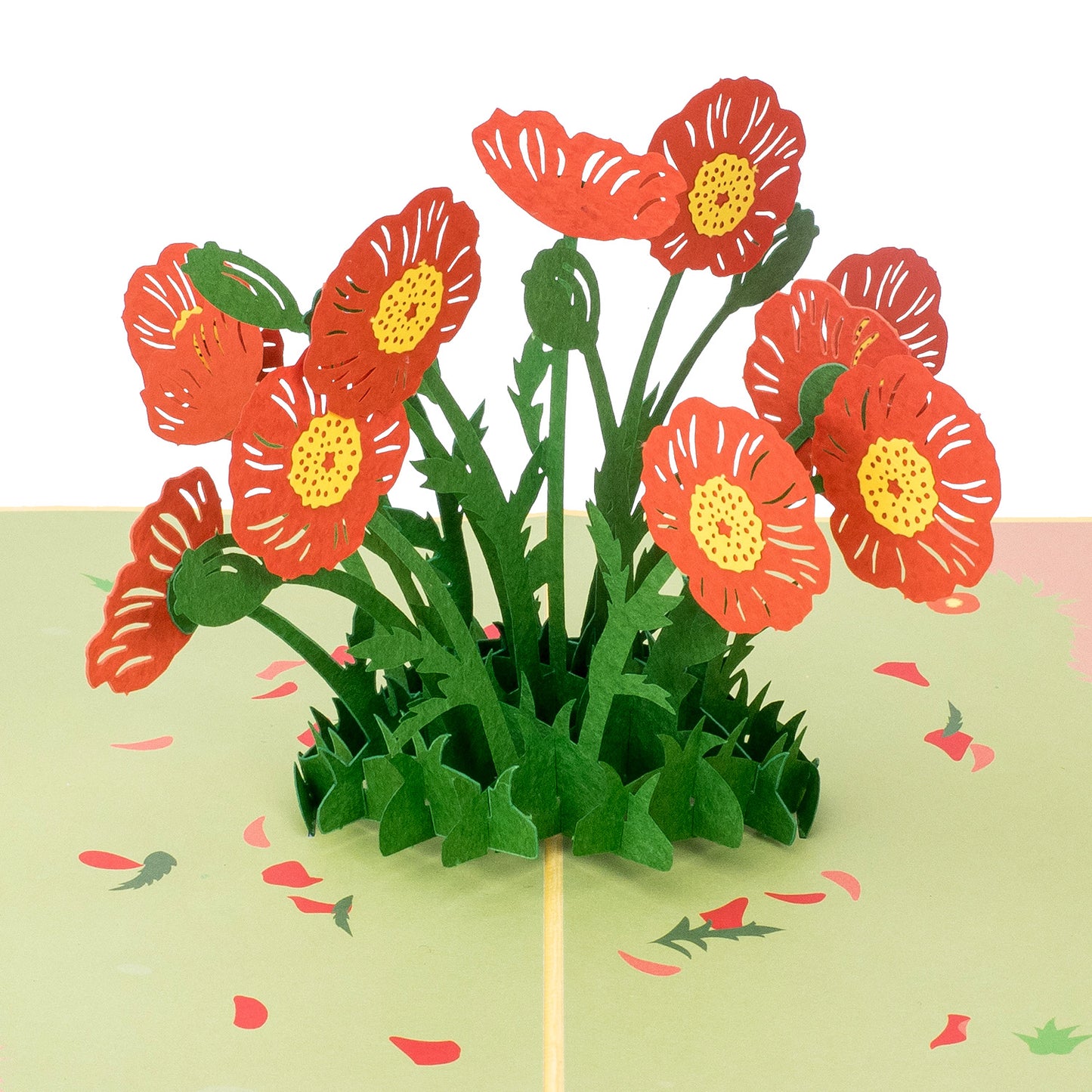 Poppy Flowers Pop Up Card