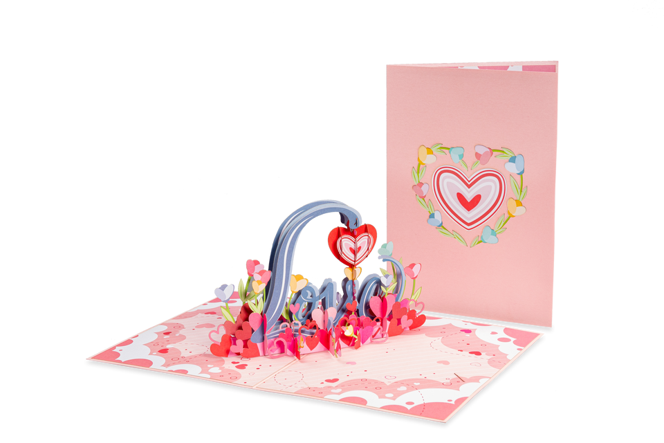 Love Art Pop Up Valentines Day Card