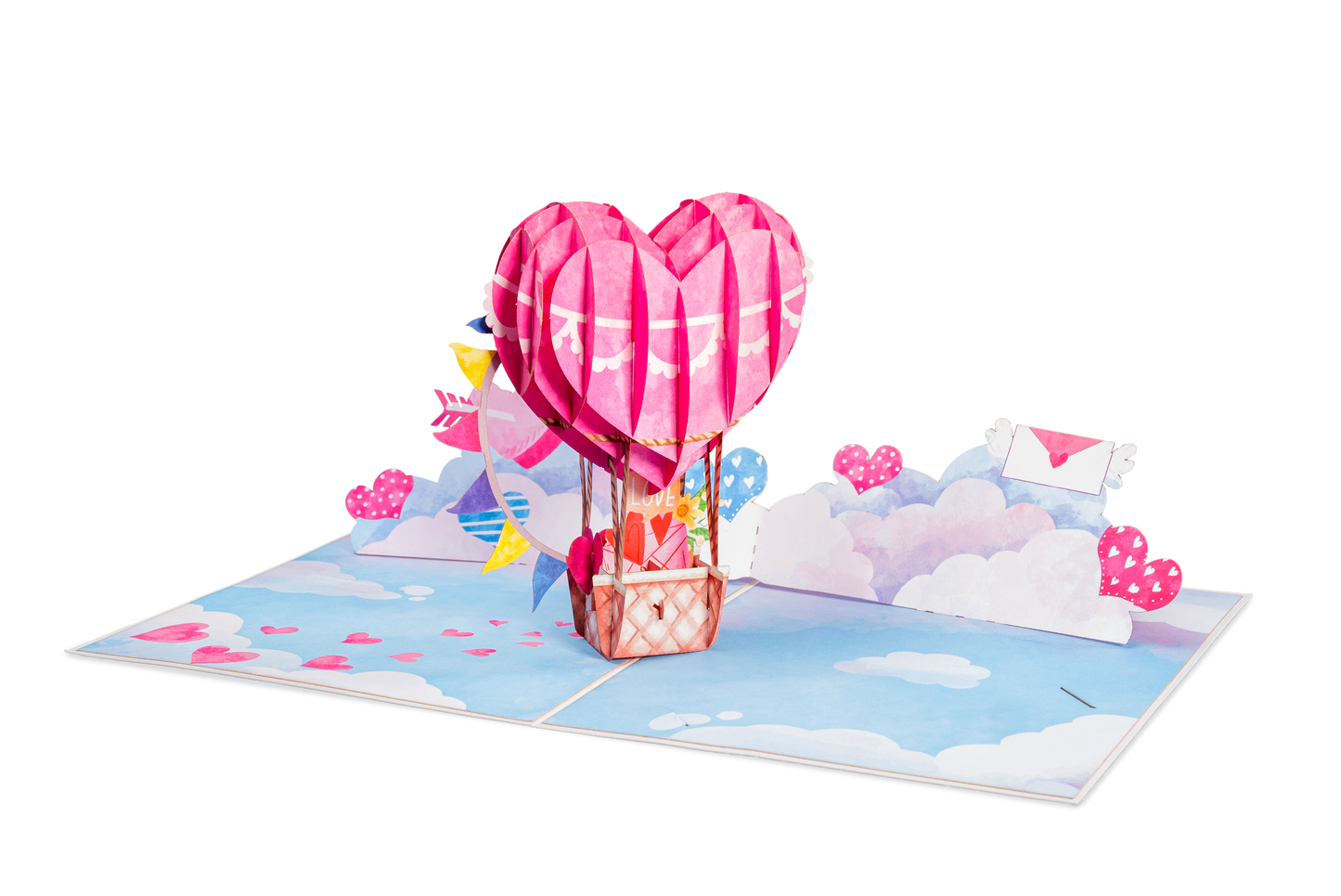 Love Air Balloon Pop Up Card