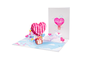 Love Air Balloon Valentines Day Pop-up Card