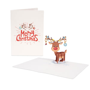 Christmas pop-up Note Cards, Assorted 5 Pack | 3.5" x 2.5"