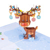 Reindeer Ornament Pop Up Christmas Card