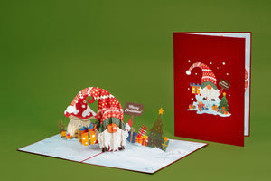 Santa Gnome Pop Up Card