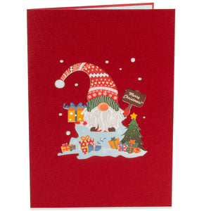Santa Gnome Pop Up Card