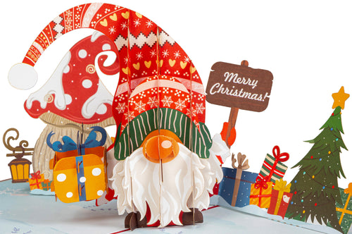 Santa Gnome Pop-up Card
