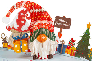 Santa Gnome Pop Up Card