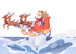 Santa Sleigh Pop Up Christmas Card