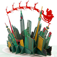 Thumbnail for Skyline Santa Sleigh Pop Up Christmas Card