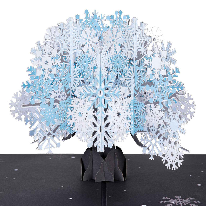Snow Tree Pop Up Card pop-up Christmas card open