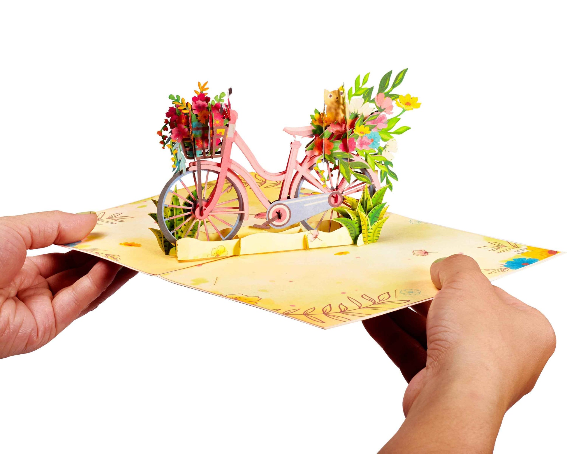 Paper Love Pop Up Cards - Flower Bike Pop Up Card